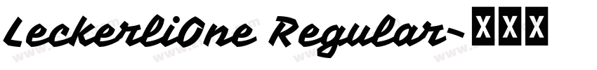 LeckerliOne Regular字体转换